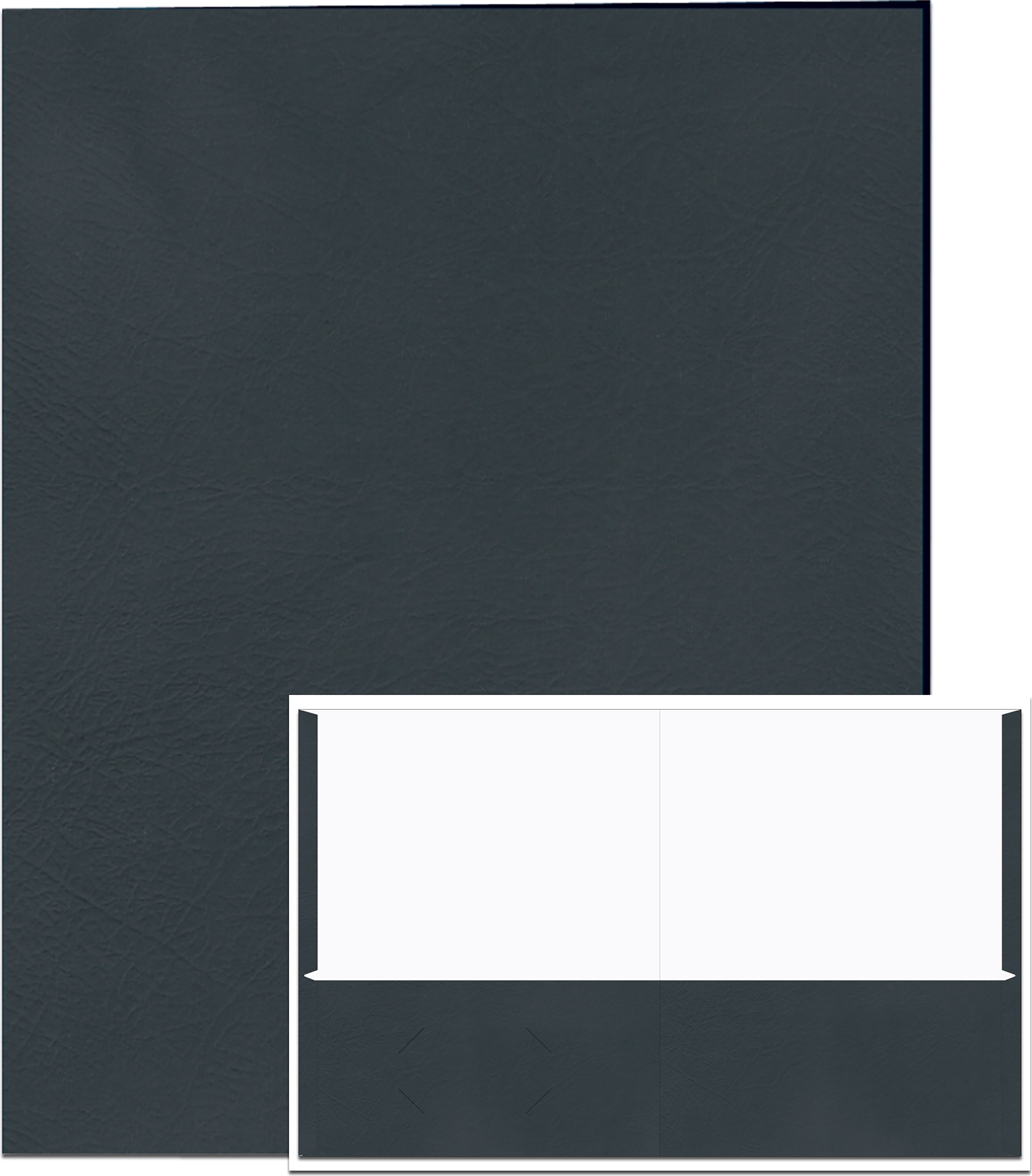 PORTFOLIO 2 POCKET LEATHERETTE BLACK