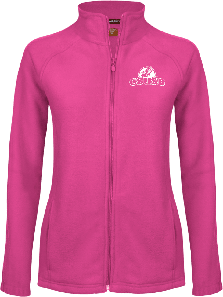 Cal State San Bernardino Womens Fleece Full Zip Jacket Primary Logo - ONLINE ONLY