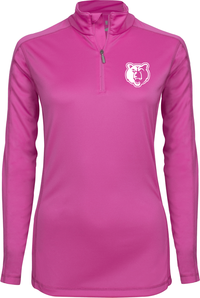 Salt Lake Community Syntrel Womens Interlock 1/4 Zip Bear Head - ONLINE ONLY