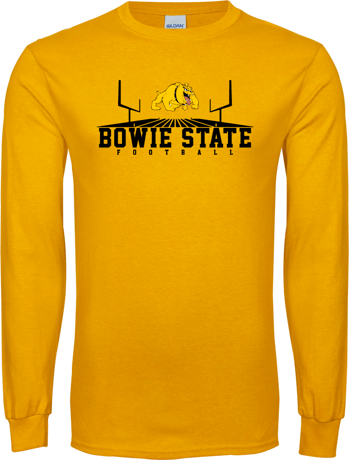 Bowie State Long Sleeve T Shirt Football - ONLINE ONLY
