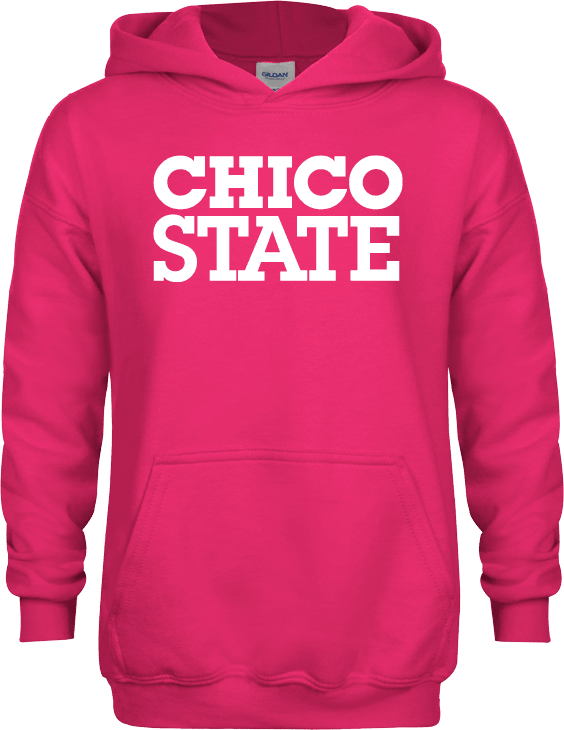 Chico State Youth Fleece Hoodie Chico State Stacked - ONLINE ONLY