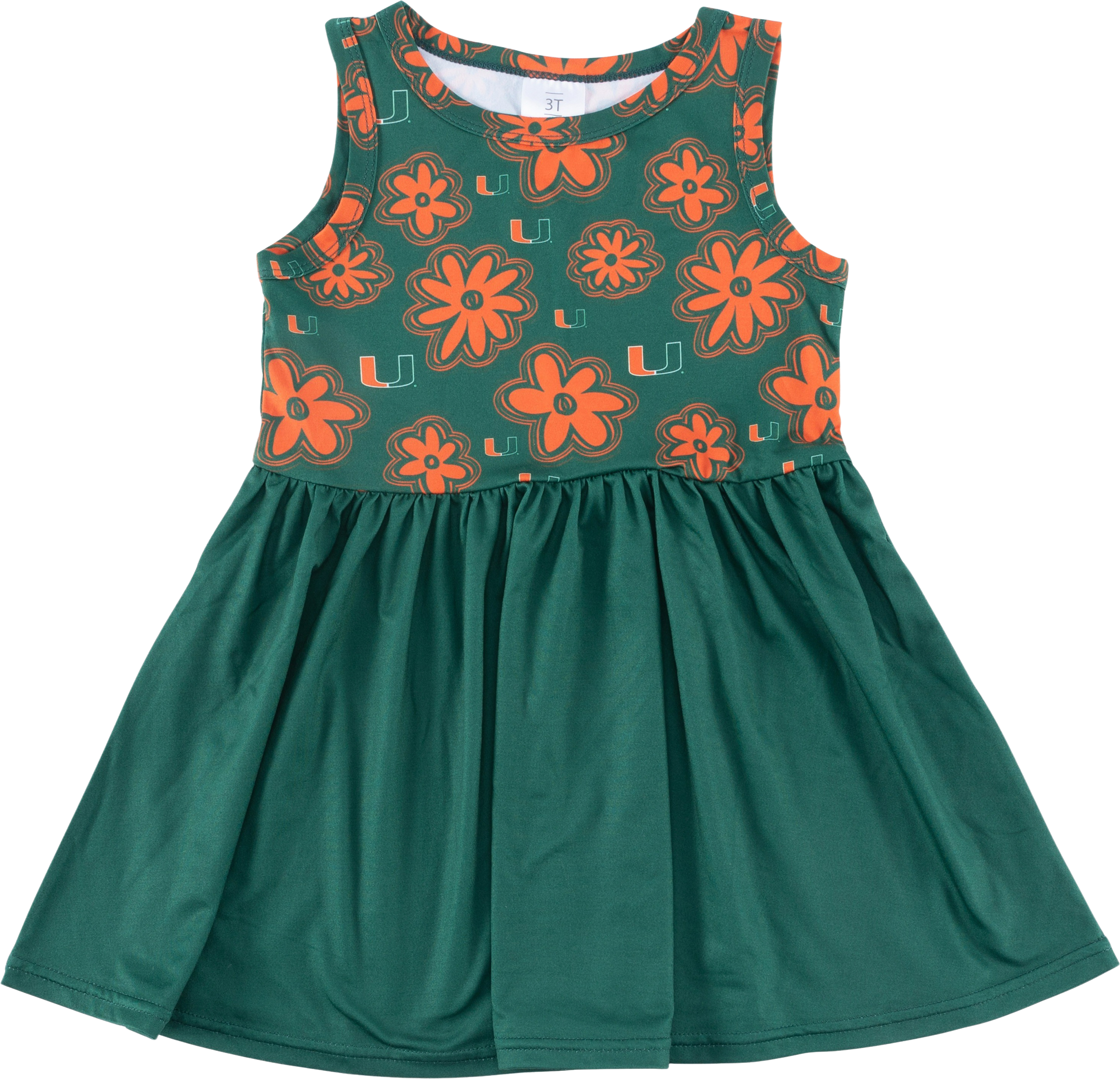 Miami Hurricanes Toddler Girl's Floral Dress