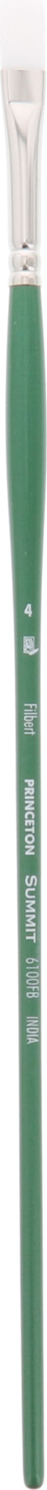 SUMMIT WHITE SYNTHETIC BRISTLE FILBERT 4 LONG HANDLE