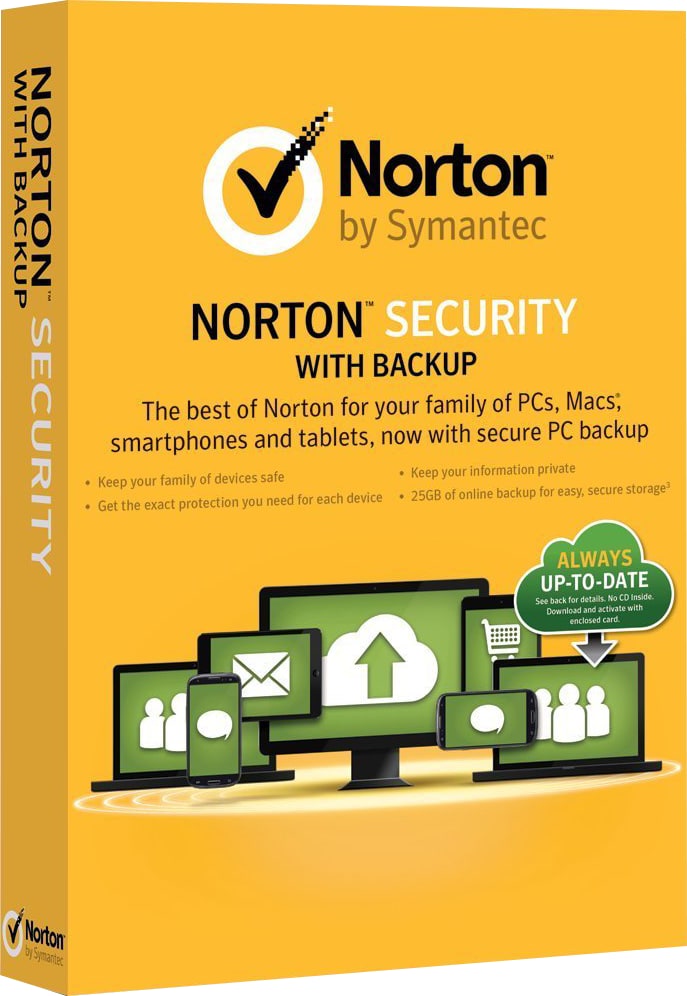 Symantec Norton Security with Backup 2.0 1 User 10 Devices