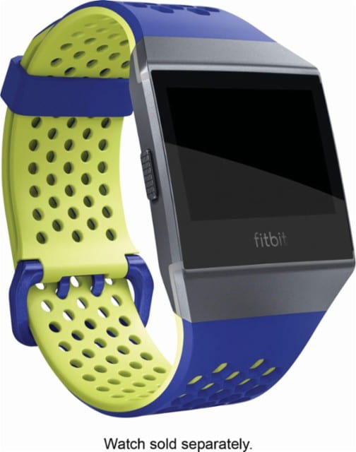 Fitbit Ionic, Accessory Sport Band, Blue, Yellow, Large