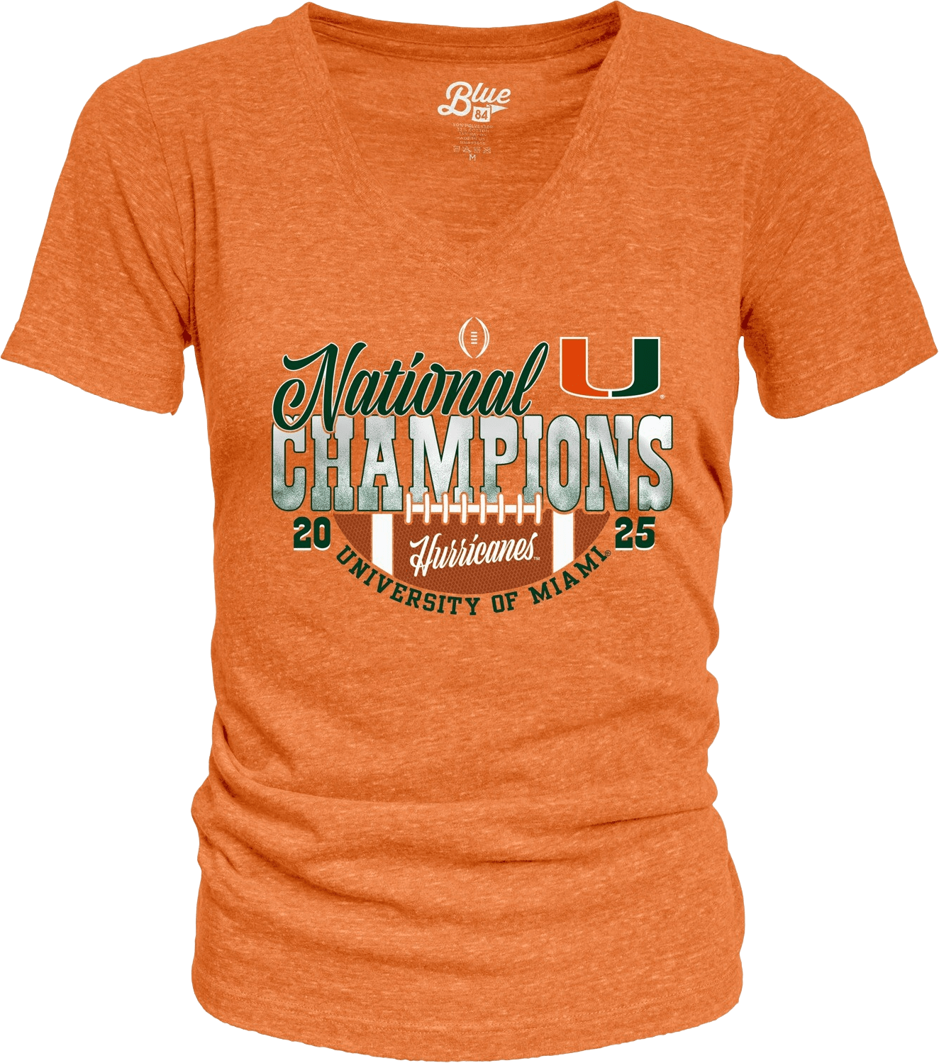 University of Miami Football 2025 National Champions Women's Short Sleeve T-Shirt