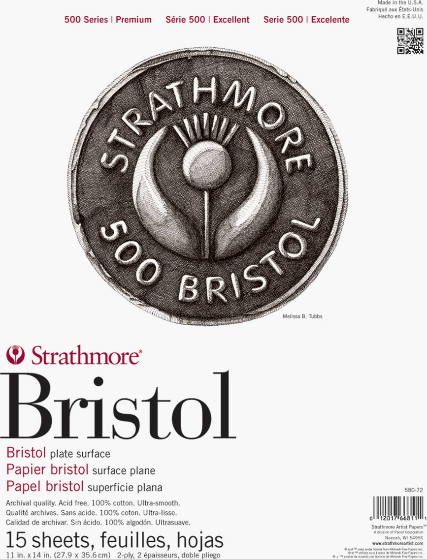 BRISTOL 500 SERIES 2PLY PLATE FINISH 11X14