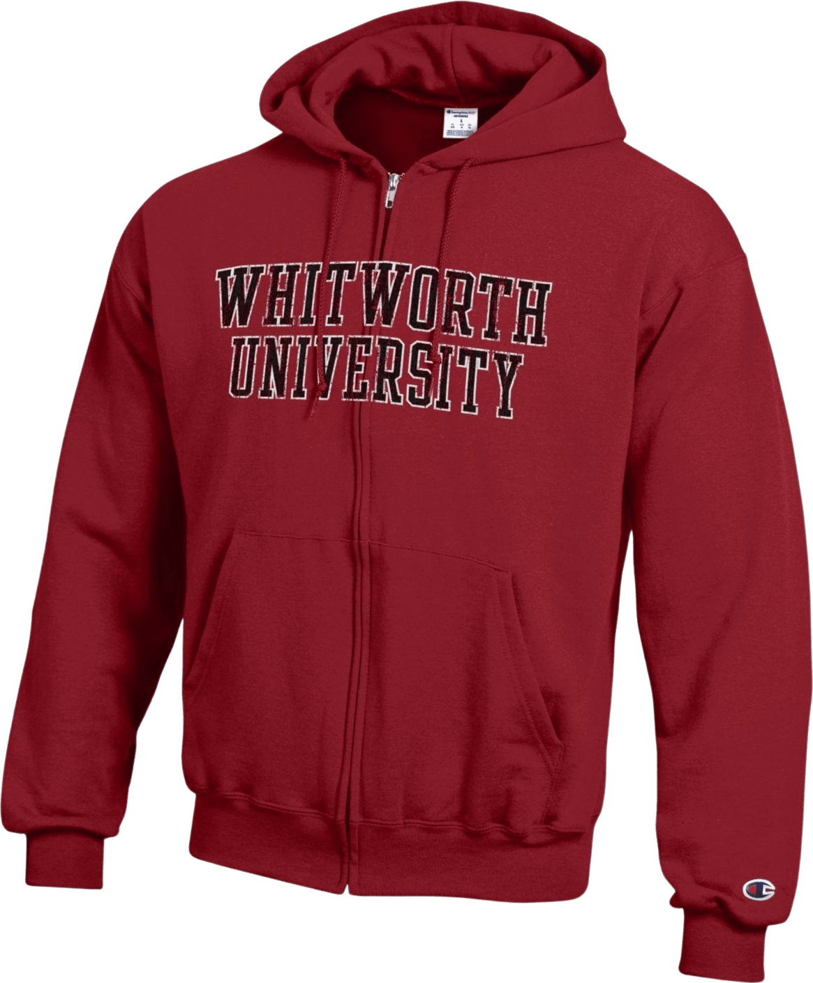 Whitworth University Full Zip Hooded Sweatshirt