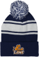 Nassau CC Navy/White Two Tone Knit Pom Beanie w/Cuff Primary Mark - ONLINE ONLY