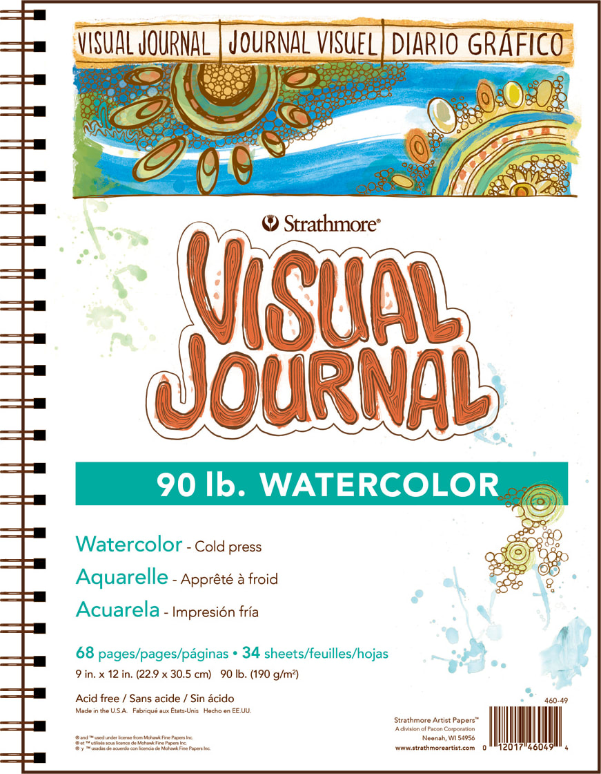 VISUAL JOURNAL WATERCOLOR 140# 9X12 68 PAGES