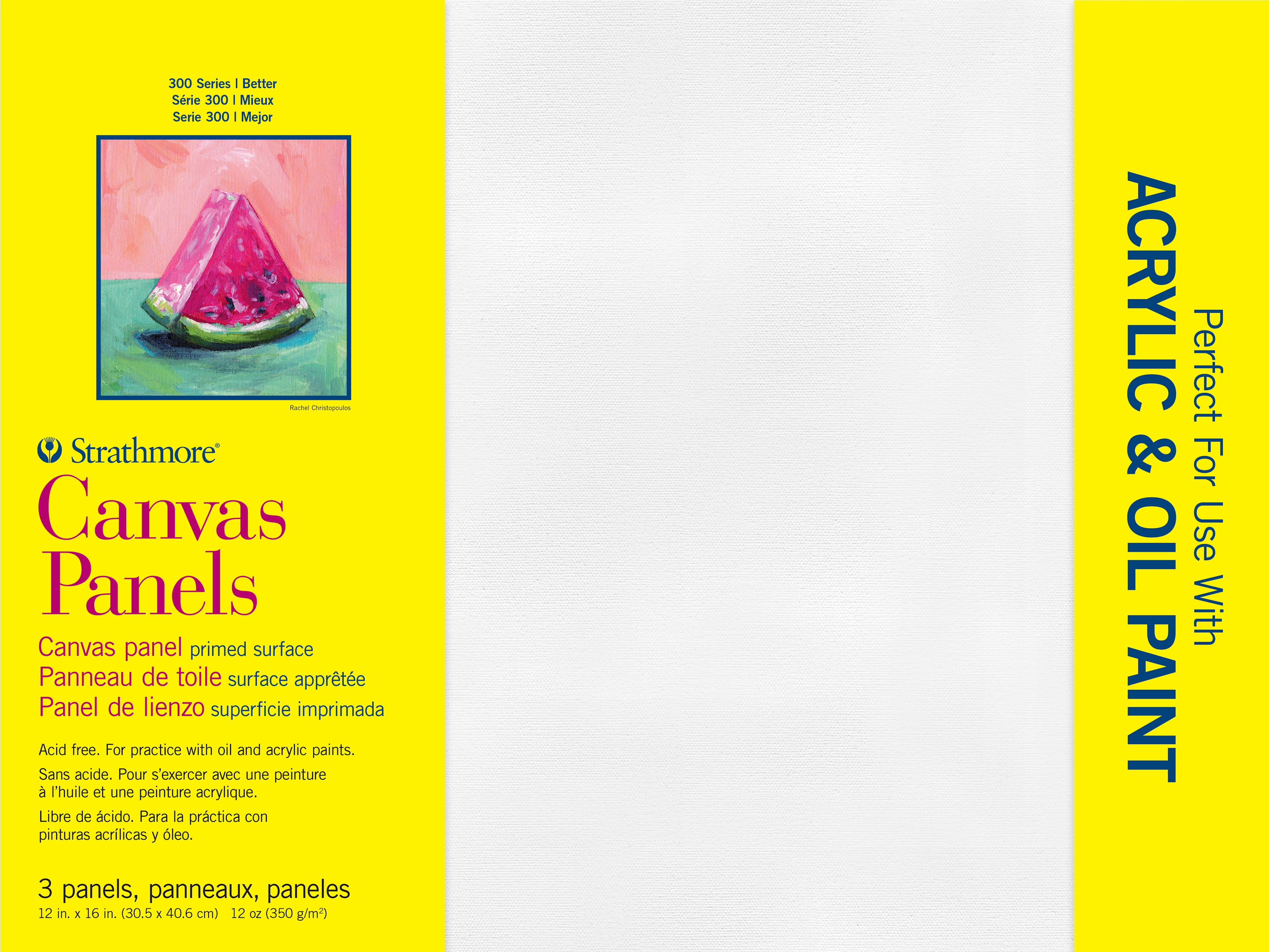 CANVAS PANEL 300 12X16 3 PACK