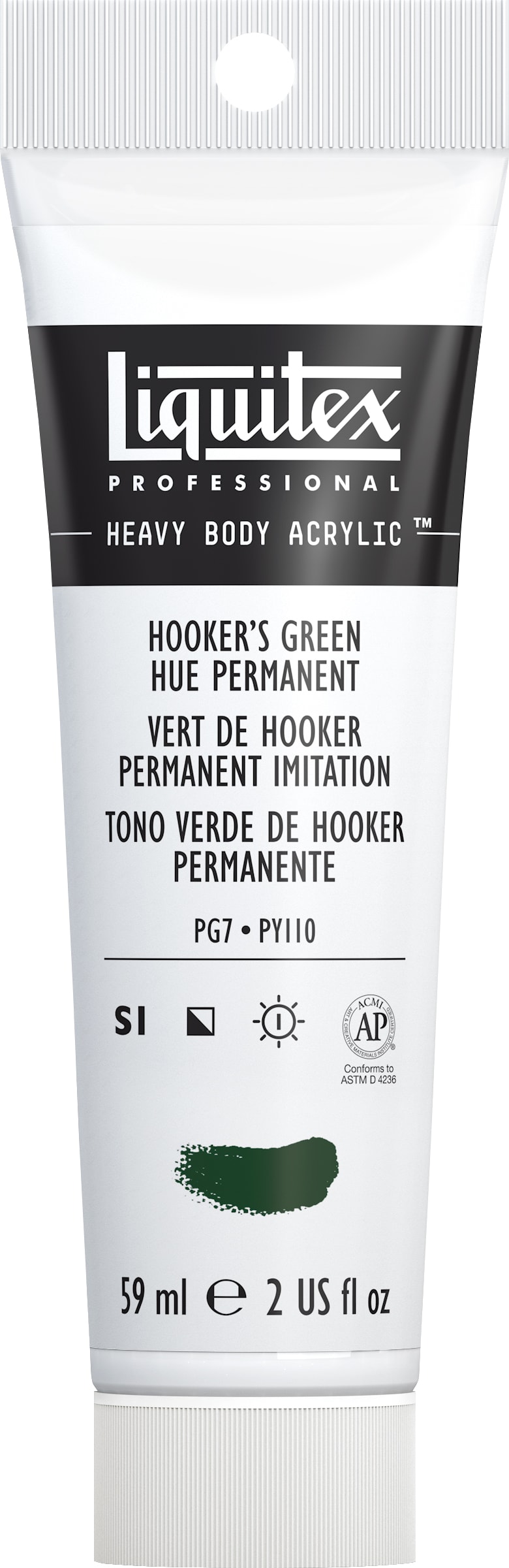 Heavy Body Acrylic 2oz Hookers Green Hue Permanent