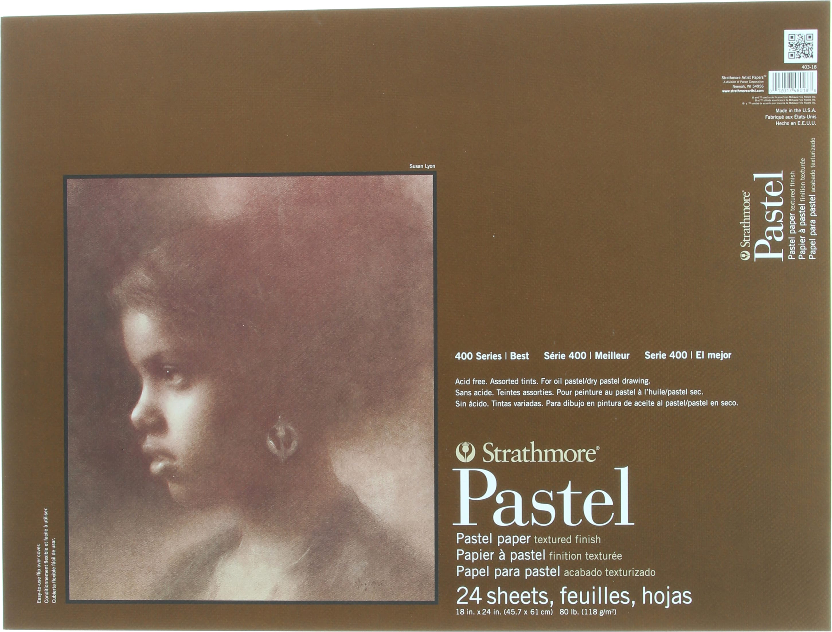 PASTEL PAPER PAD 400 18X24 24 SHEETS ASSORTED COLORS