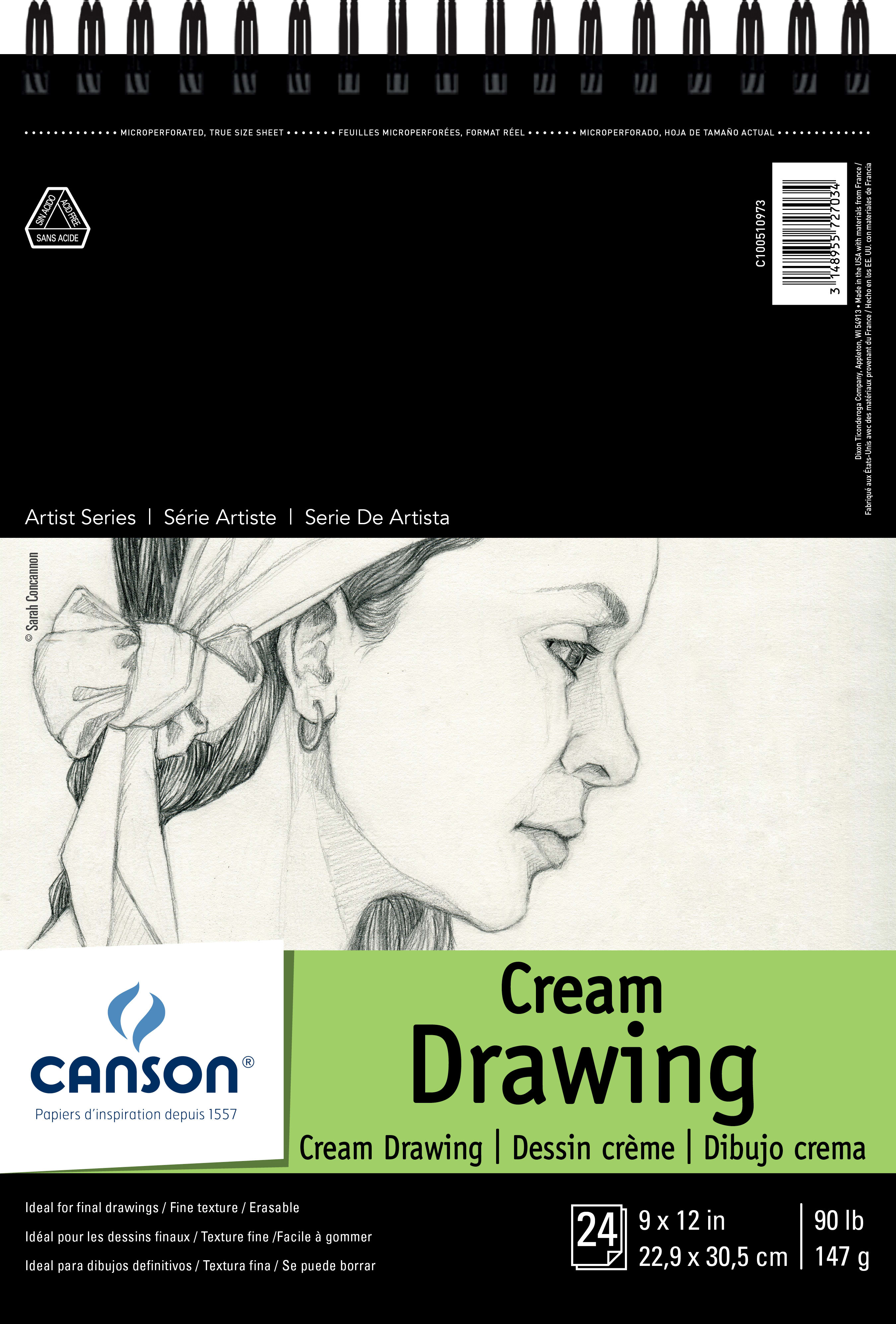 DRAWING CLASSIC CREAM 24 SHEETS 9x12