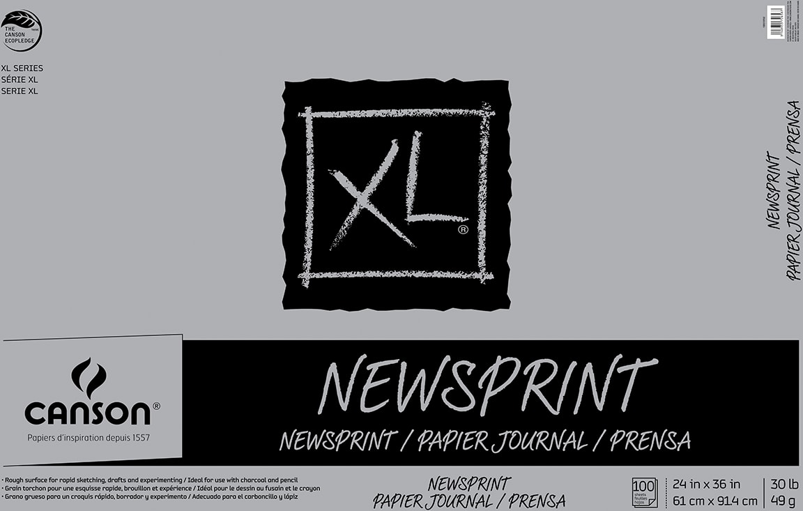 NEWSPRINT PAD ROUGH 24x36 100 SHEETS