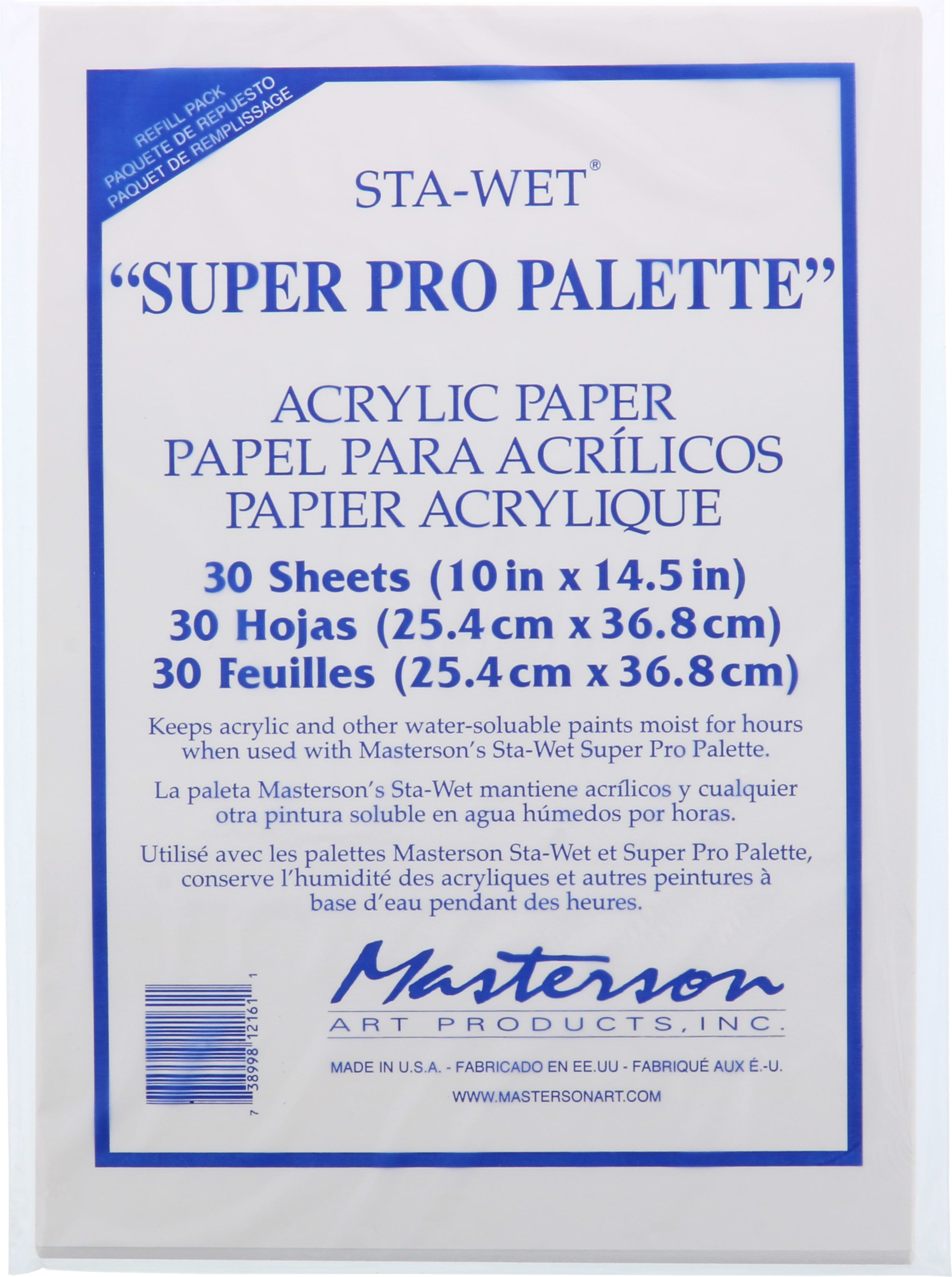 ACRYLIC FILM FOR THE STA-WET SUPER PRO PALETTE