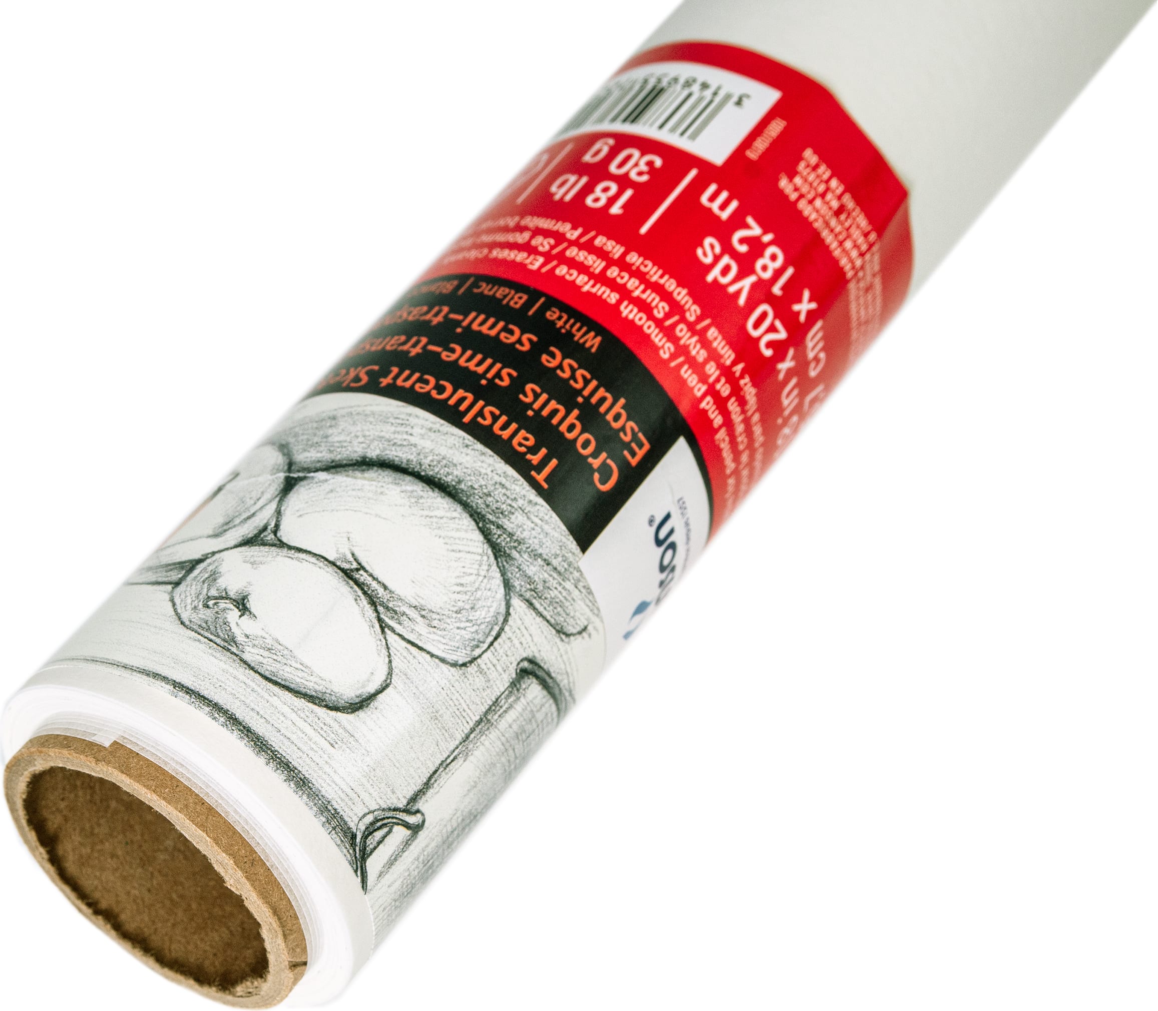 CANSON SKETCHING AND TRACING PAPER ROLL 18LB WHITE 18X20YD
