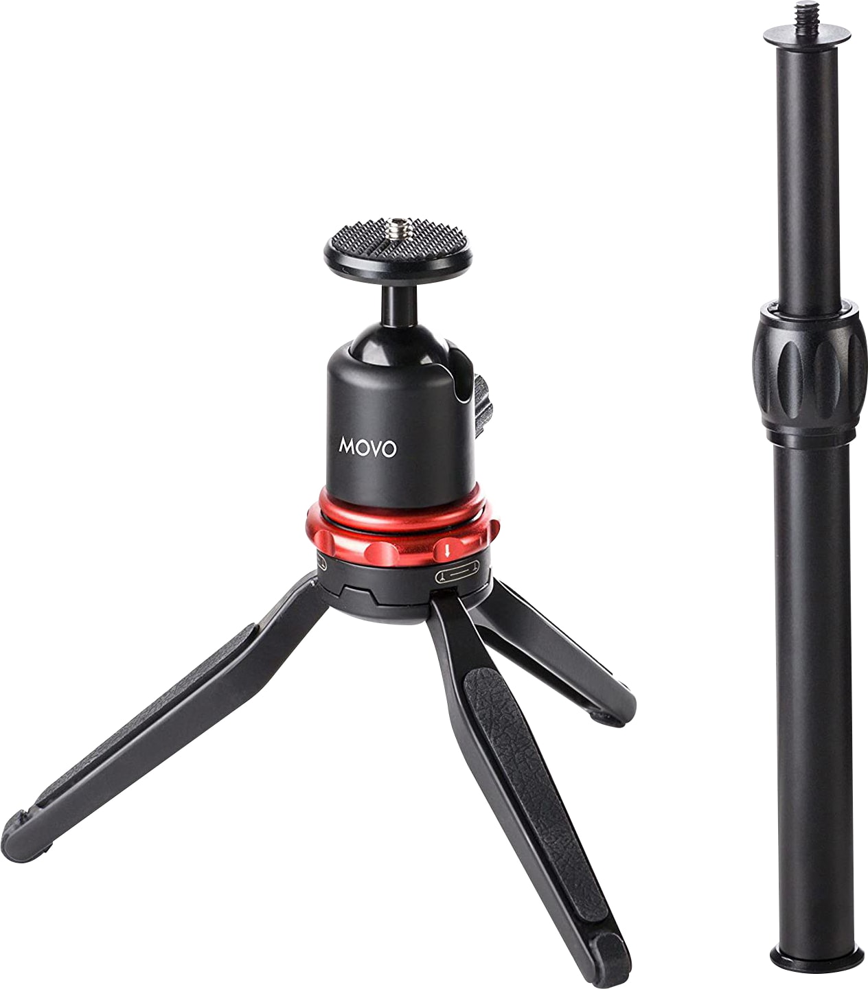 MOVO Adjustable Tabletop Tripod, Black