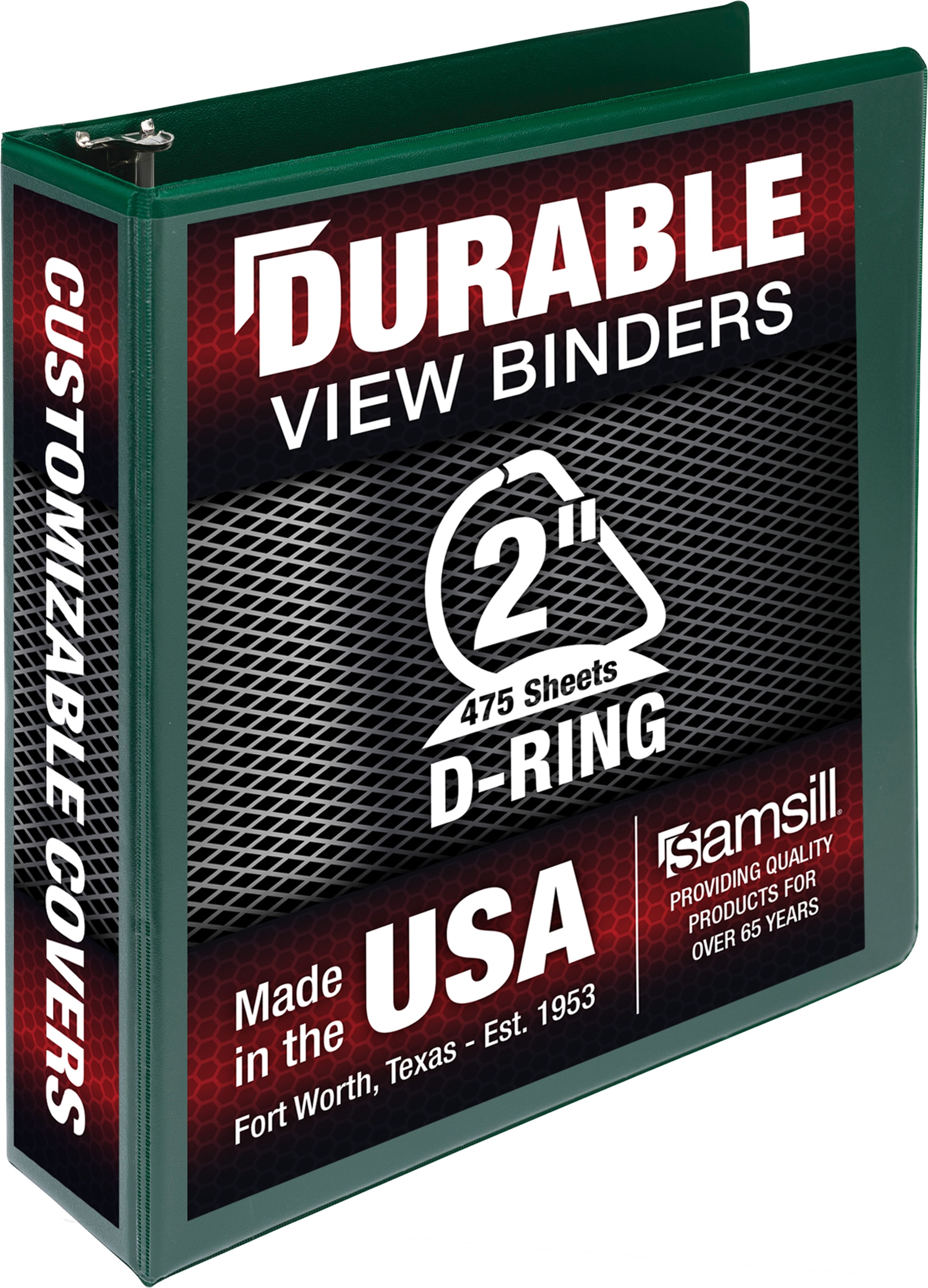 BINDER 2 IN DURABLE VIEW GREEN