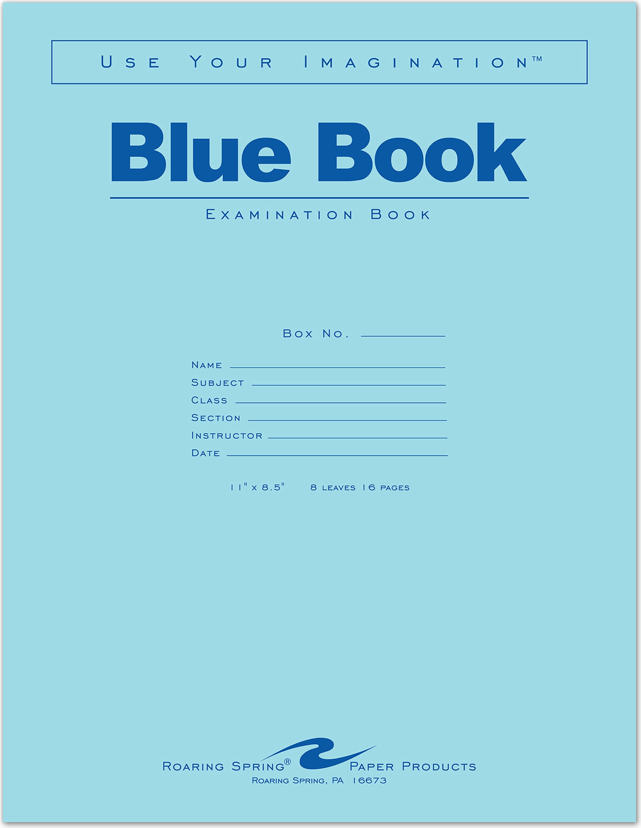 BLUE BK 11x8.5 8SH/16PG