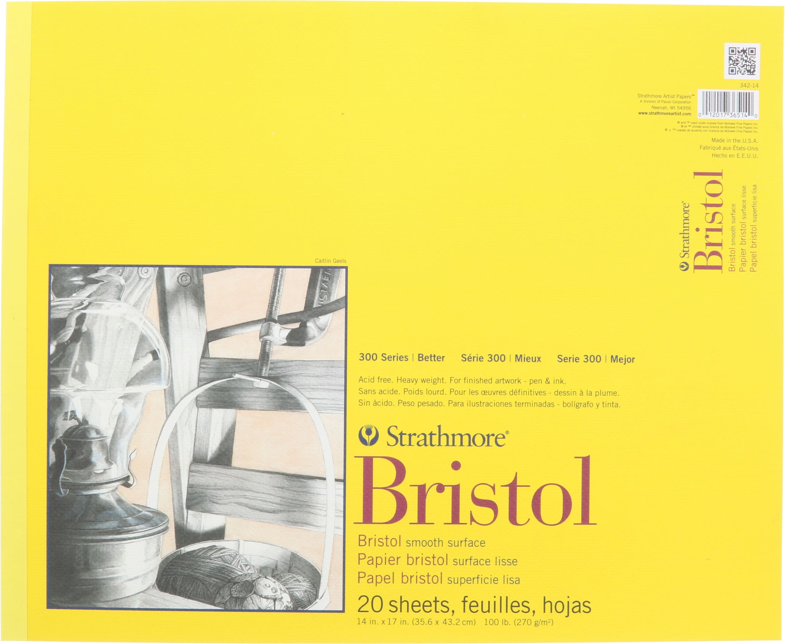 Bristol 300 Smooth Tape Bound 14X17 20 Sheets
