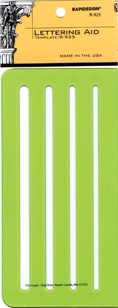 TEMPLATE LETTERING AID