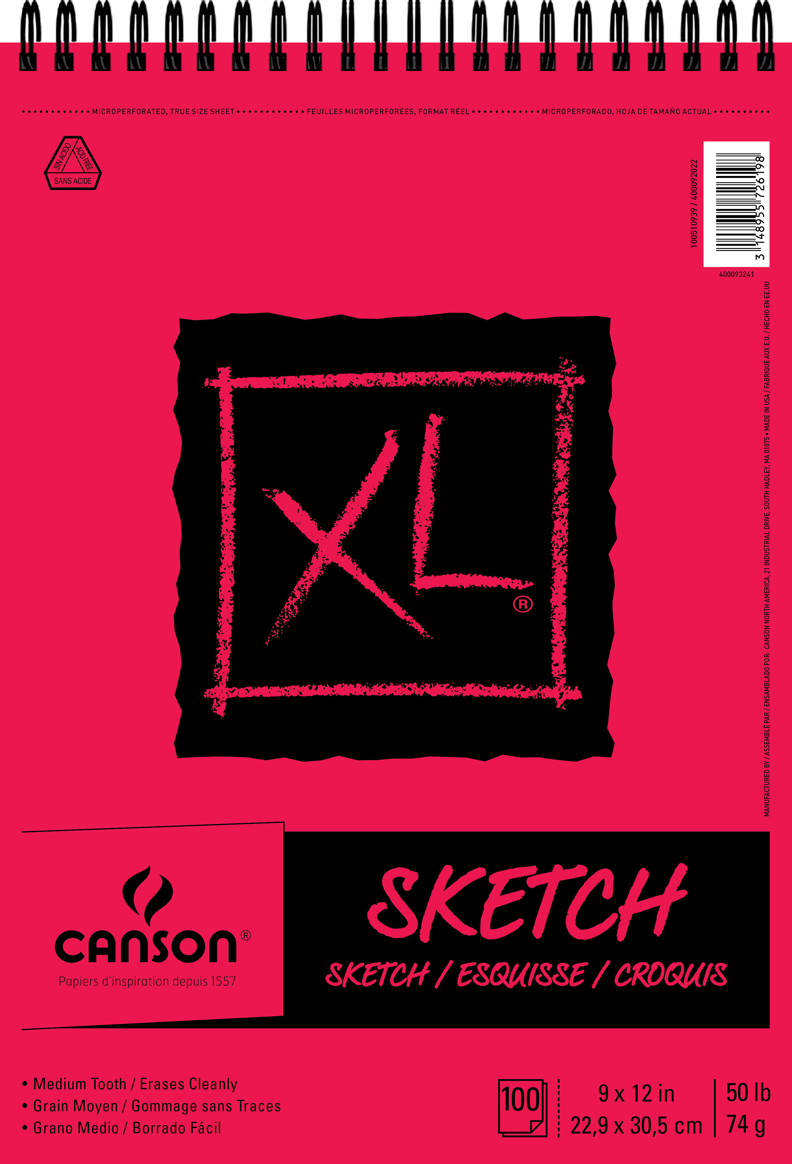 XL SKETCH WIREBOUND 9X12 50 SHEETS