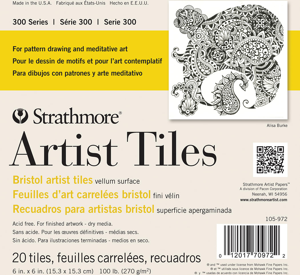 ARTIST TILES VELLUM BRISTOL PAD 6X6 20 SHEETS