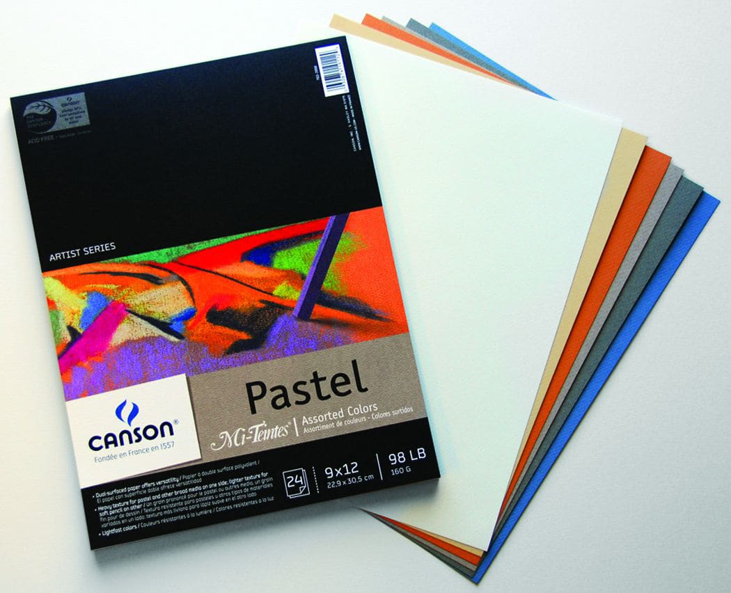 MI-TEINTES PAD ASSORTED COLORS 24 SHEETS 9X12