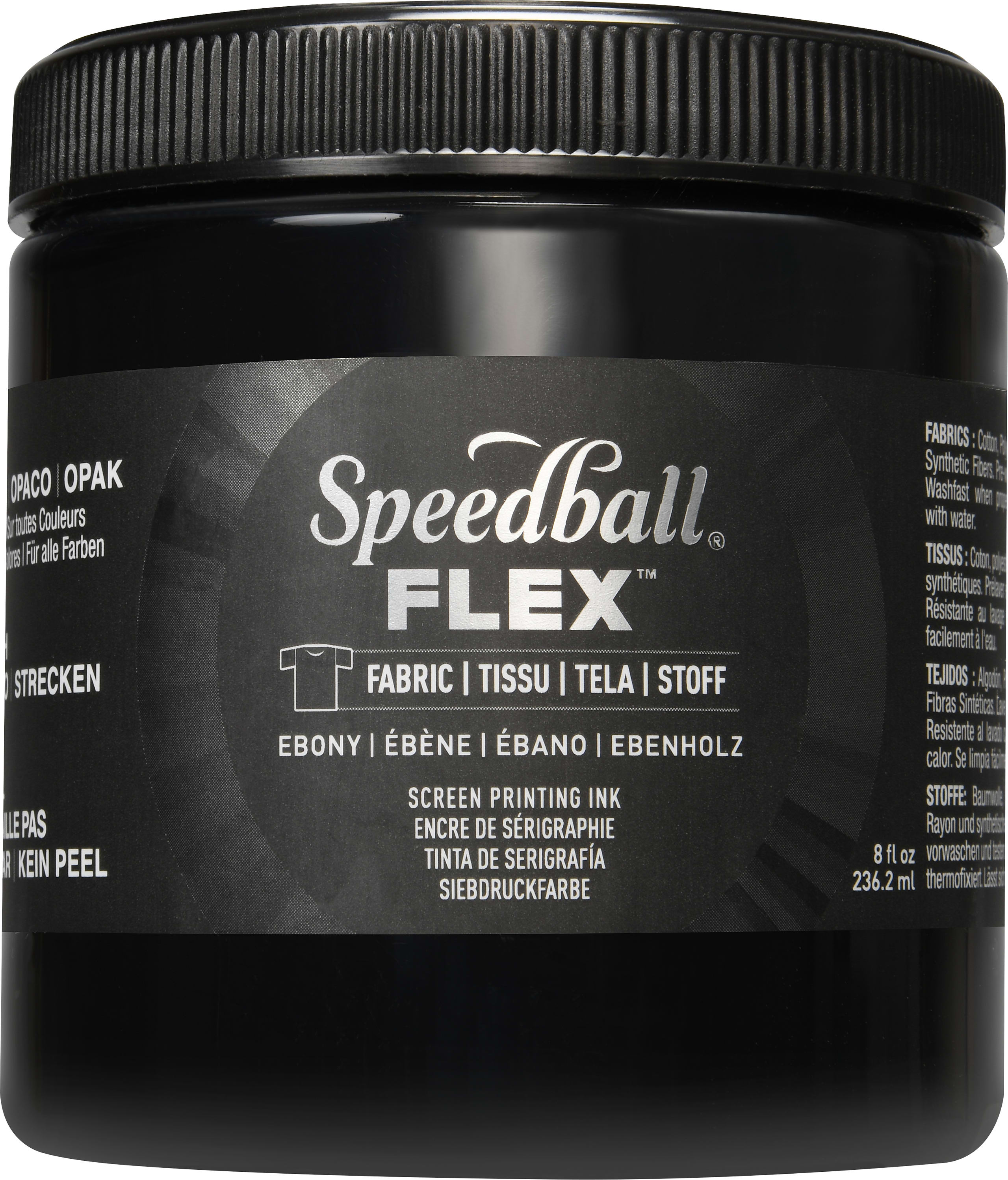 Flex Screen Printing Ink Fabric 8OZ Ebony