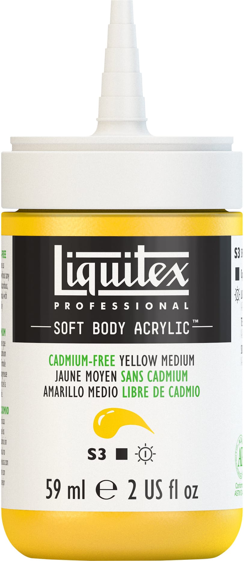 PROFESSIONAL SOFT BODY ACRYLIC 59ML CADMIUM FREE YELLOW MEDIUM
