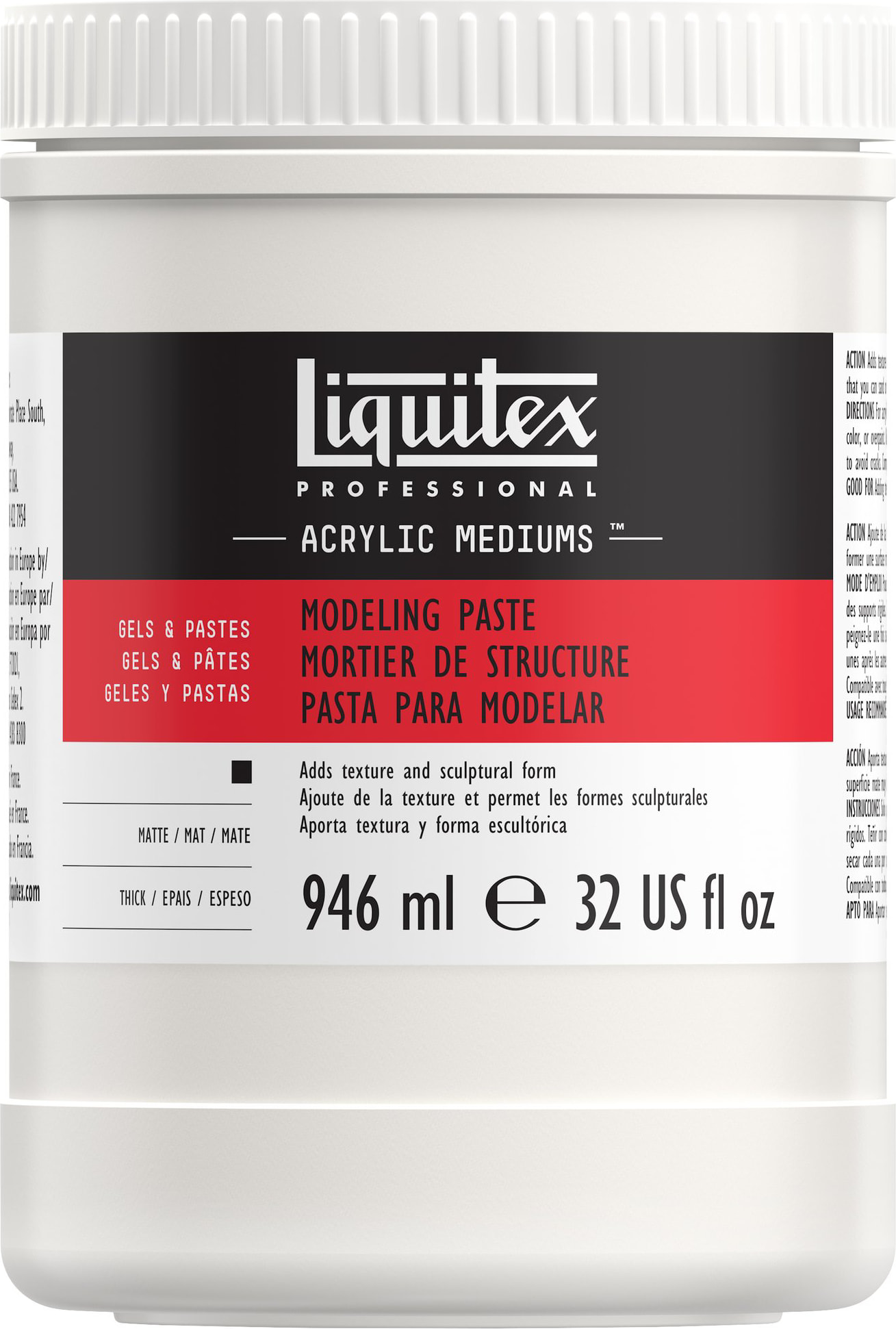 LIQUITEX MODELING PASTE 32OZ JAR