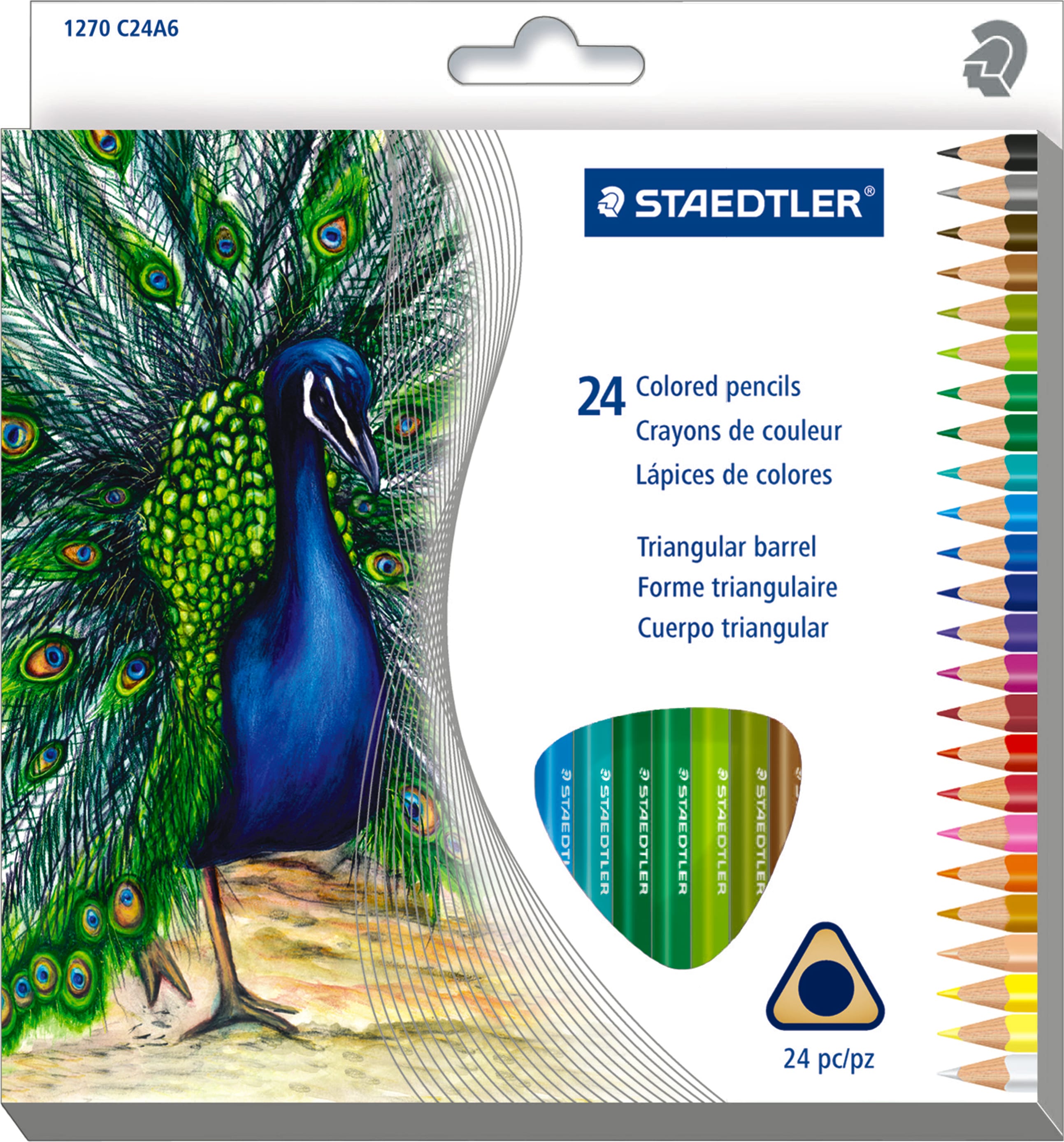 PENCIL SET 24 TRIANGULAR COLOR