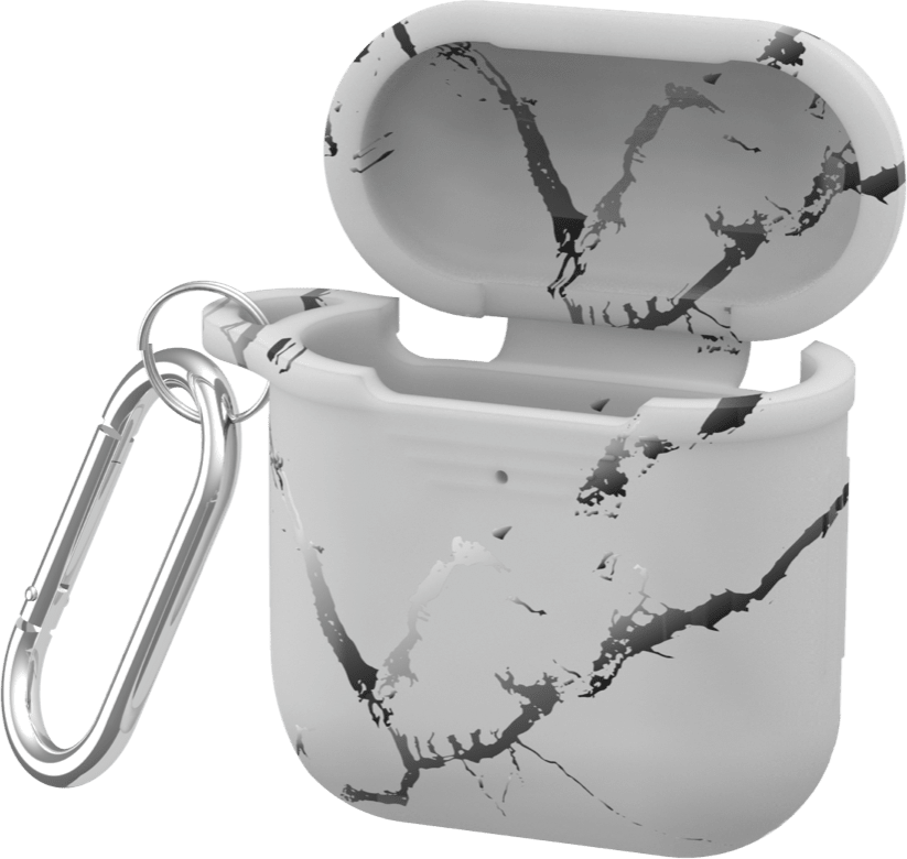Airpod Silicone Cs Wht Marble