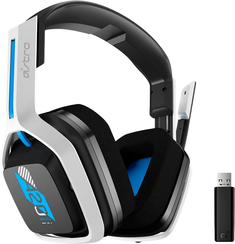 Astro A20 Gen 2 Wireless Gaming Headset for PS5, PS4, PC (White/Blue)