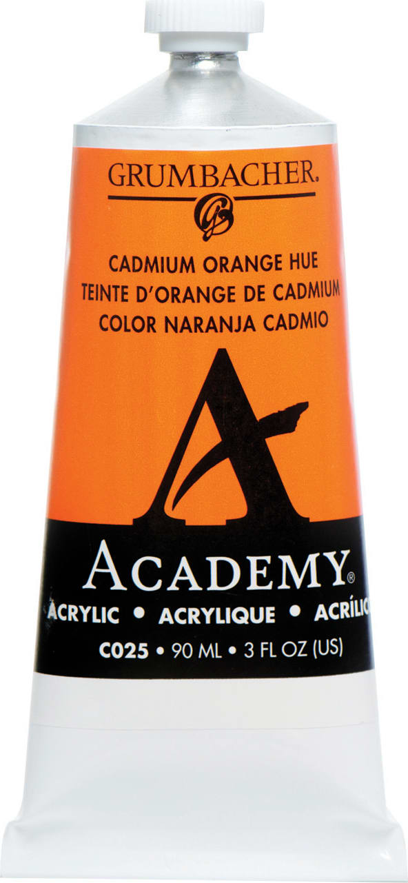 ACADEMY ACRYLIC 90ML CADMIUM ORANGE