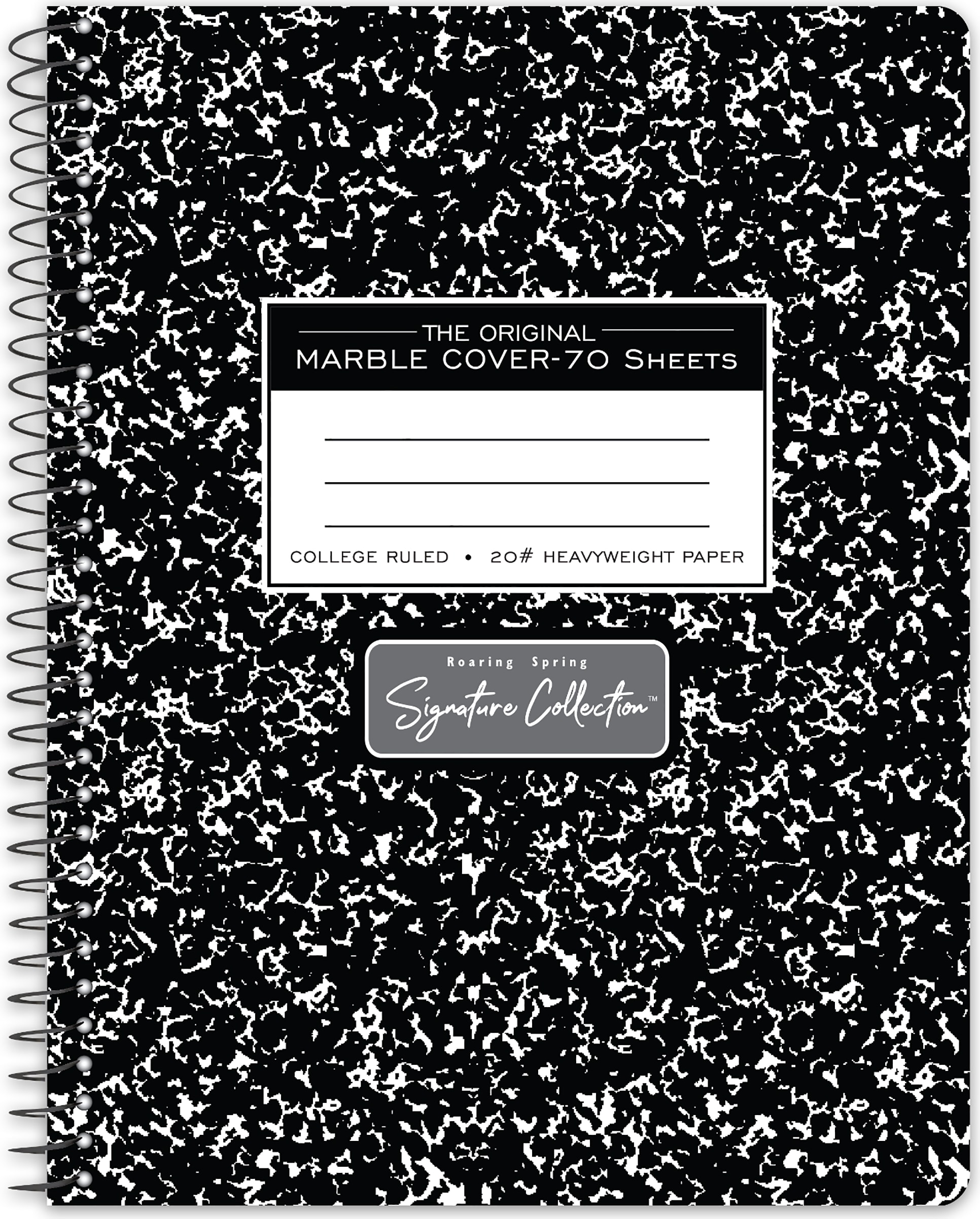 COMP BK WIREBOUND 70SHT MARBLE
