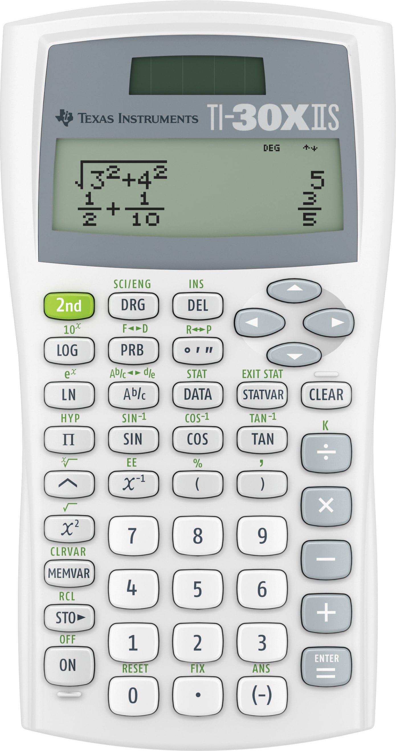 CALC TI30XIIS DUEL POWER WHITE