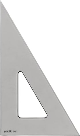 STUDENT TRIANGLE SMOKE TINT INKING EDGE 30/60 DEGREE - 12IN