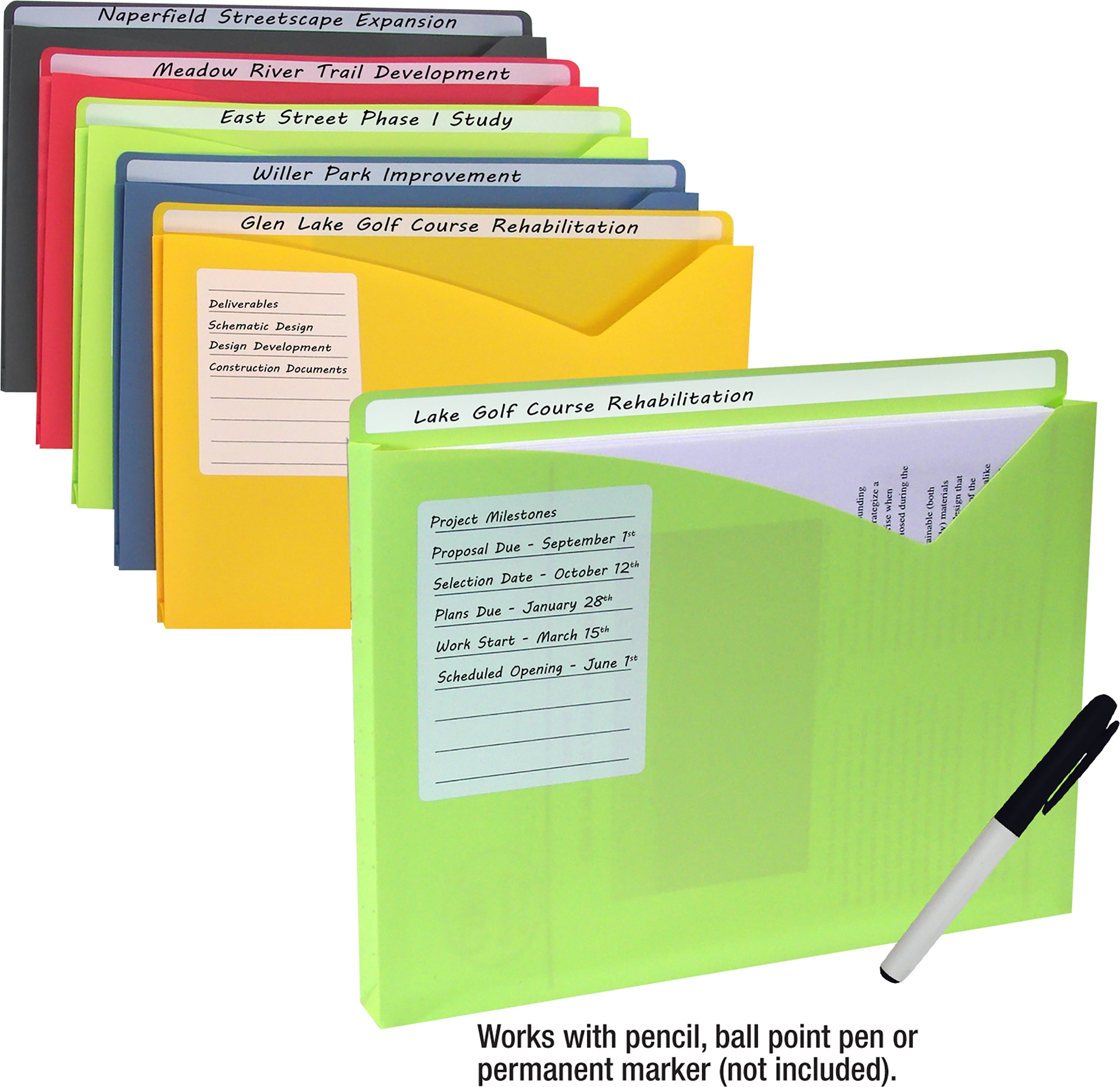 POLY FILE JKTS WRITE-ON 10PK