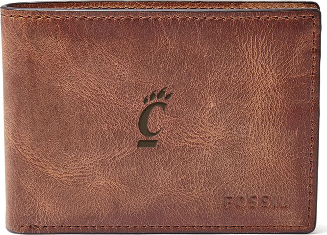 Fossil Leather Derrick Front Pocket Bifold - Brown - ONLINE ONLY