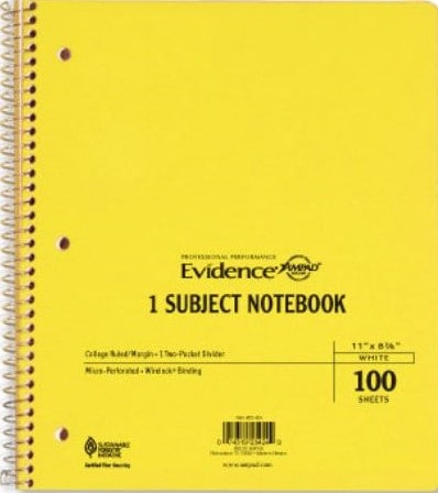 NOTEBK 1SUB 11x8 100SH 2PKT