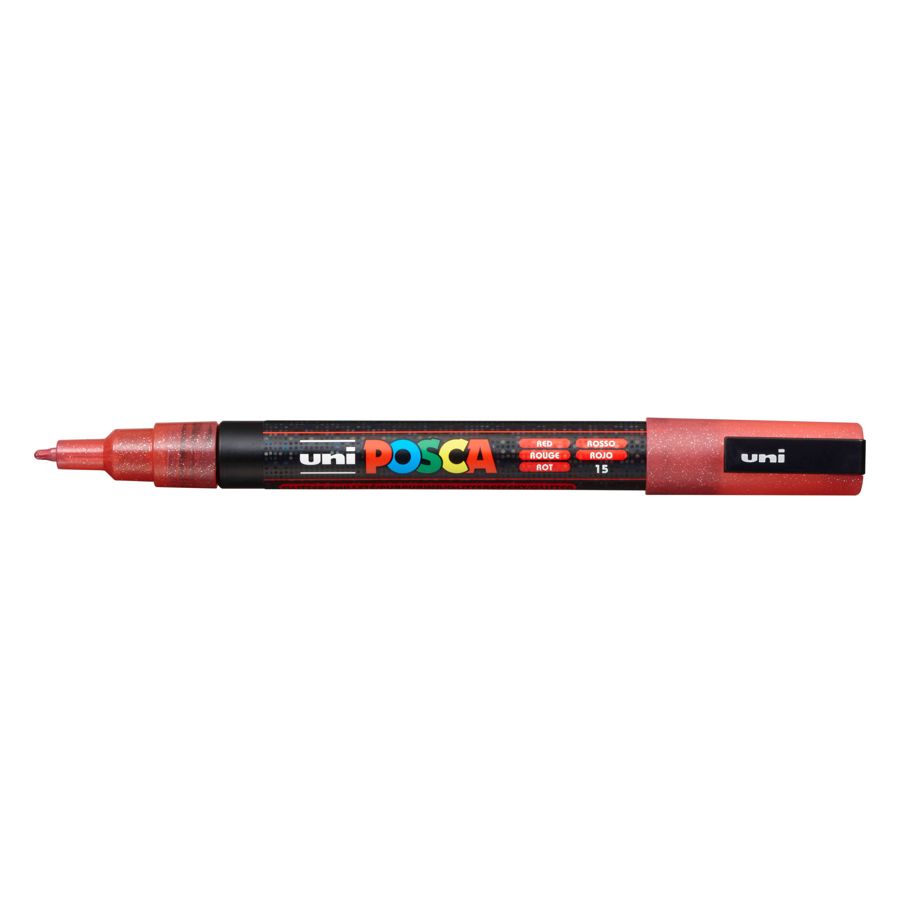 Posca Paint Marker PC-3M Fine Glitter Red
