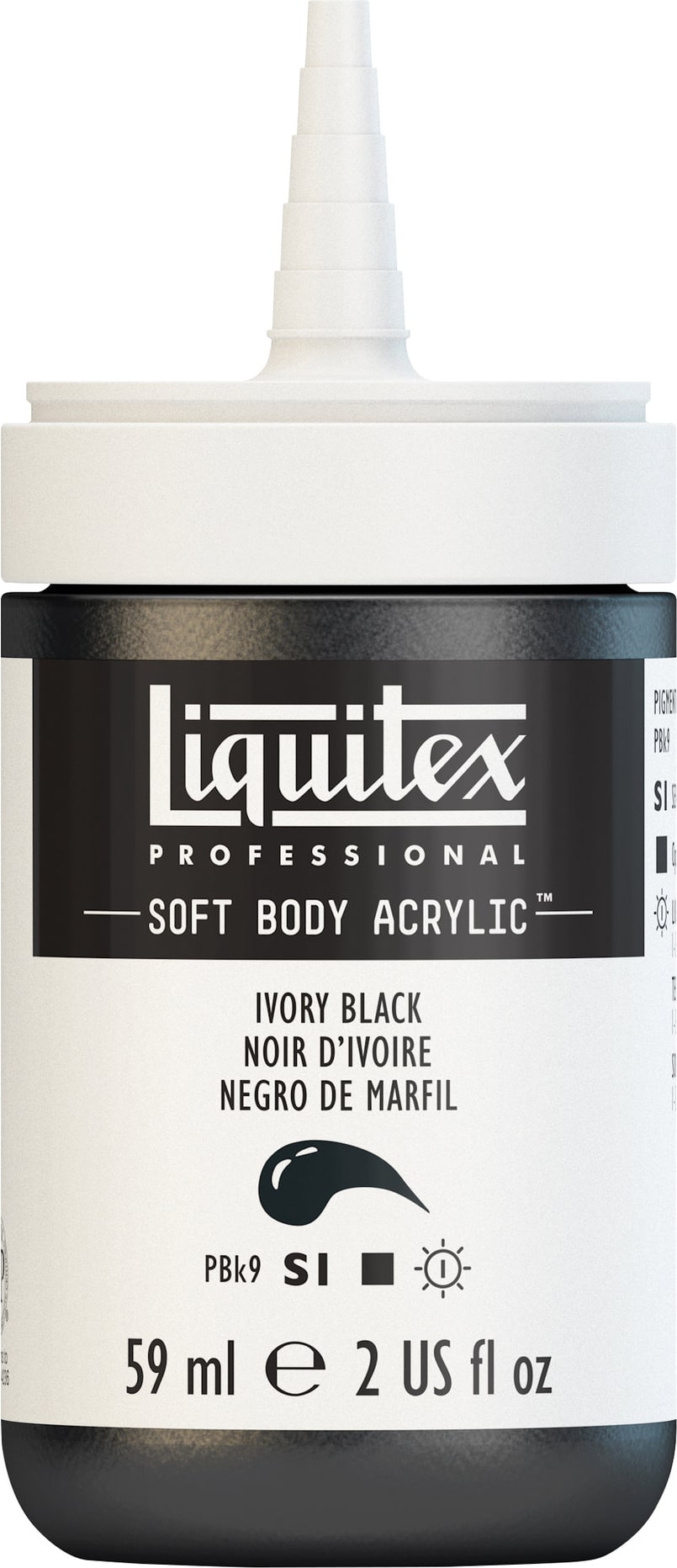 PROFESSIONAL SOFT BODY ACRYLIC 59ML IVORY BLACK