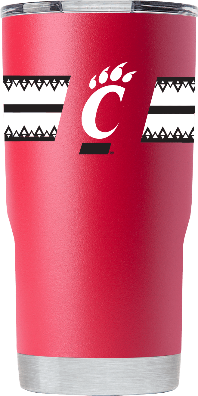 University of Cincinnati 20 oz. Vacuum Insulated Striped Tumbler