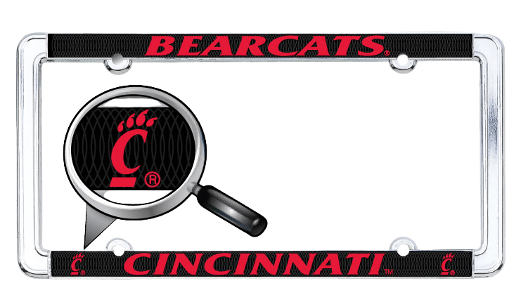 University of Cincinnati Bearcats Thin Rim Licence Plate Frame