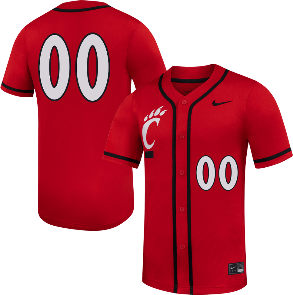 University of Cincinnati Baseball Nike Player Name Jersey