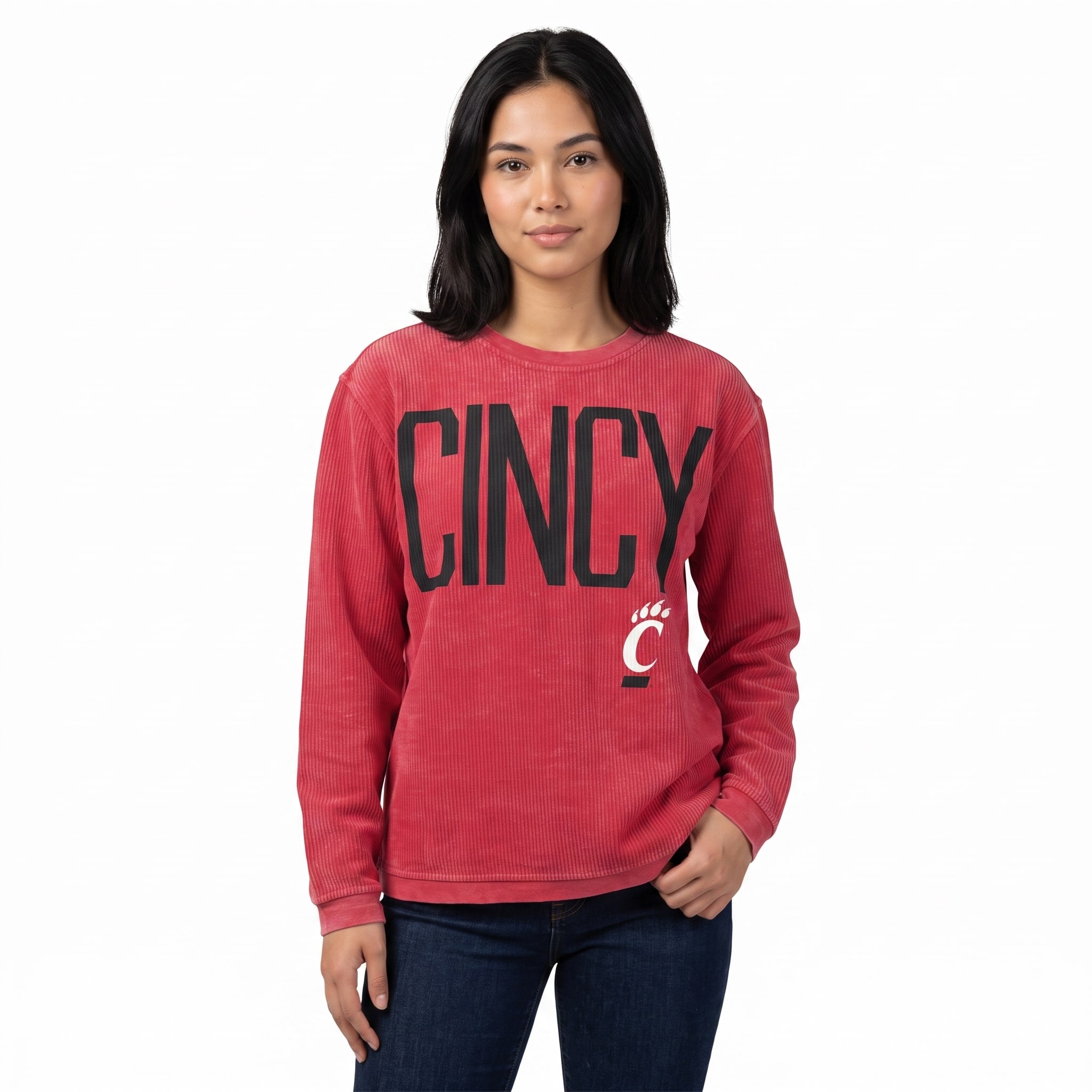University of Cincinnati Women's Oversized Crewneck Sweatshirt