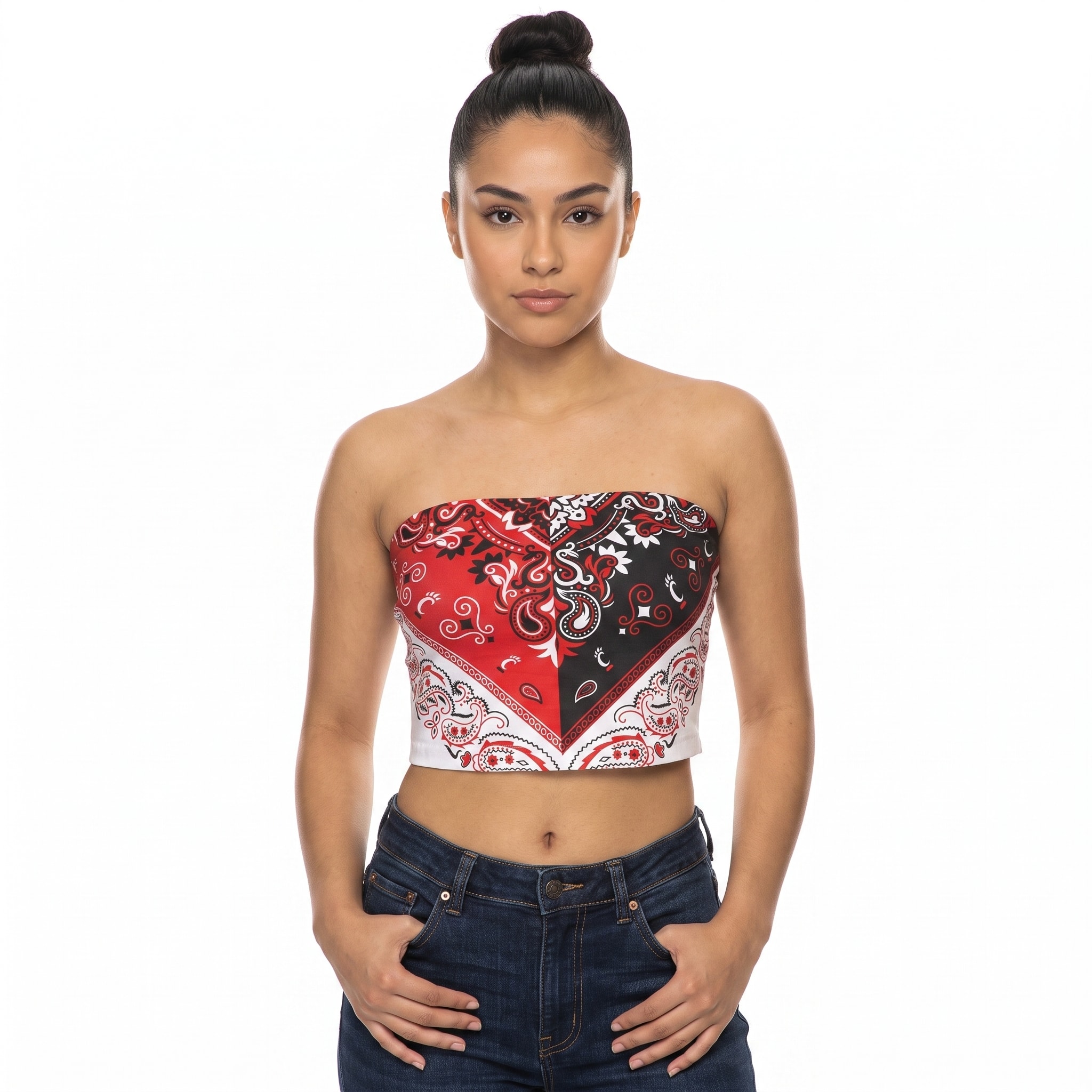 University of Cincinnati Women's Paisley Tie Back Top