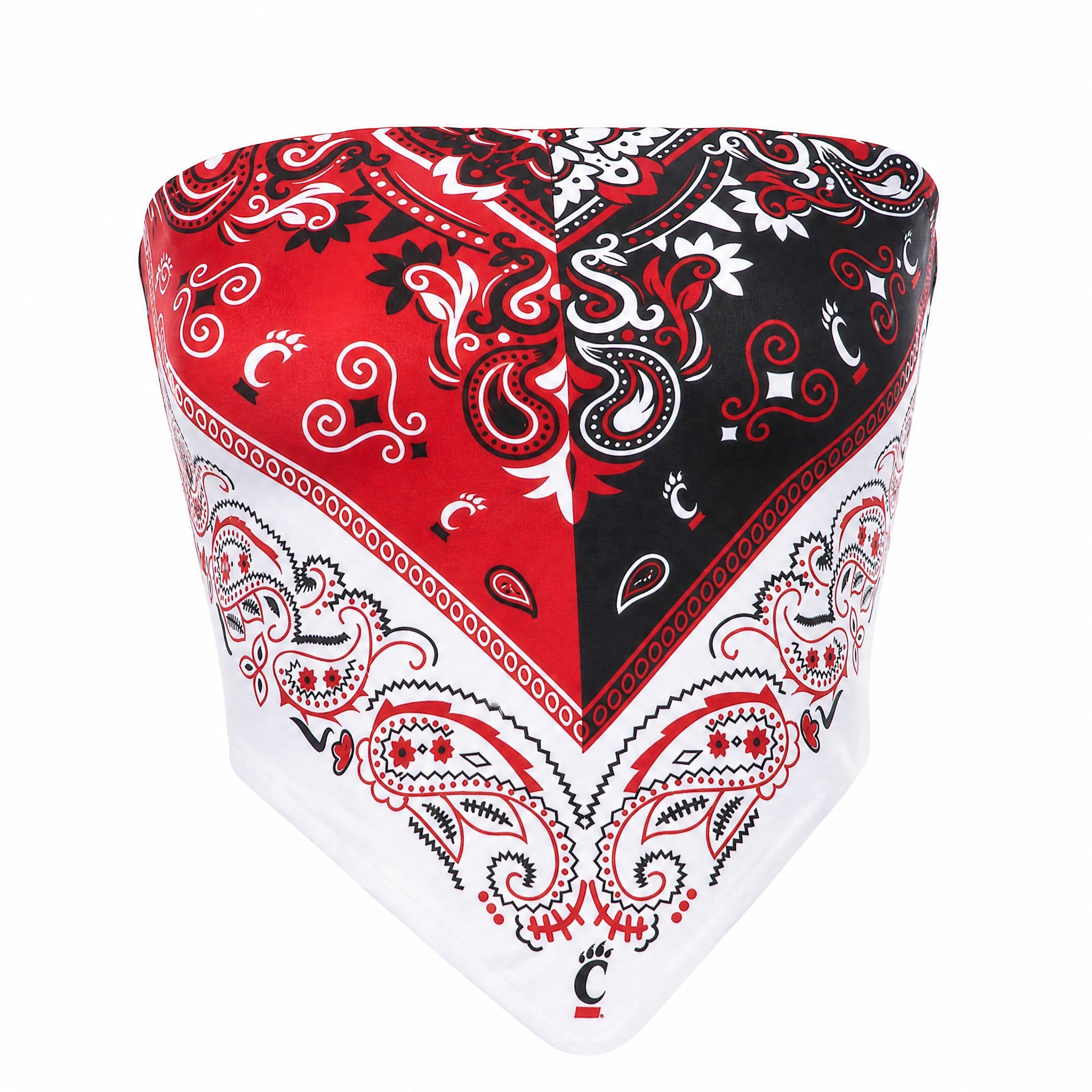 University of Cincinnati Women's Paisley Tie Back Top